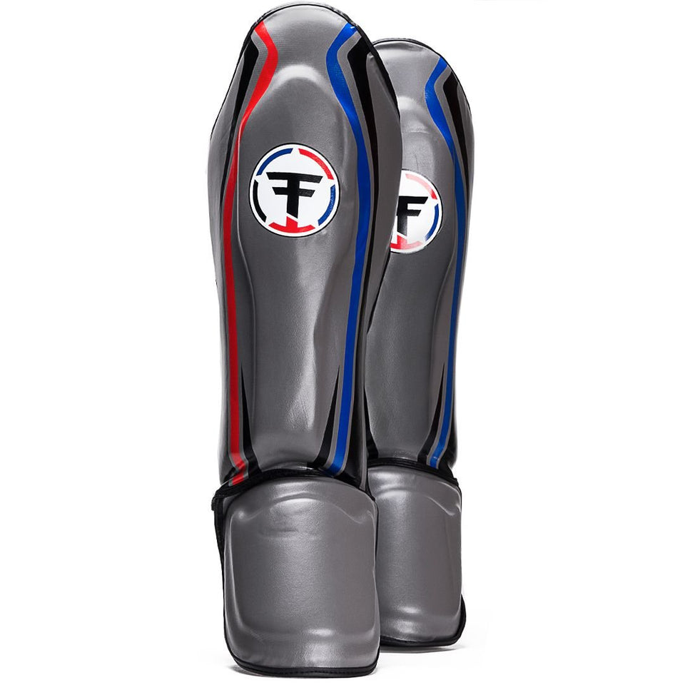 Thai Fighter Shin Guards - Grey - FightstorePro