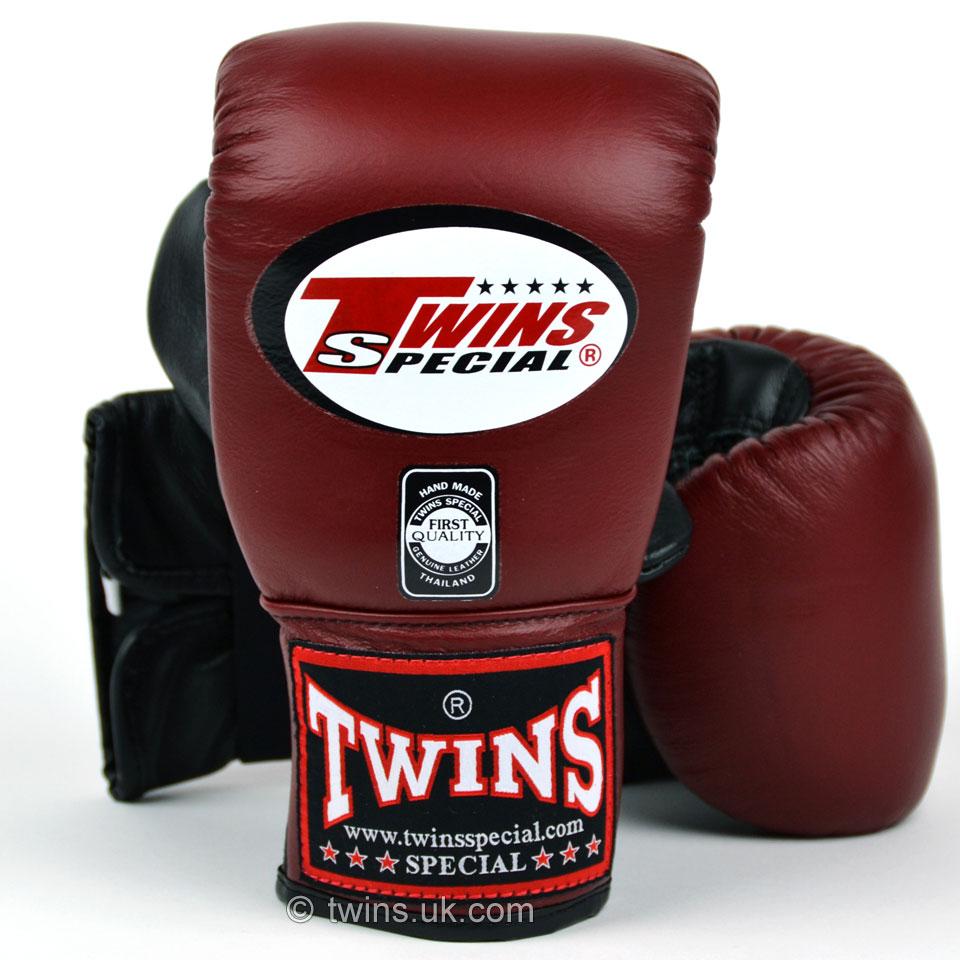 Twins Air-Flow Bag Mitts - Burgundy - FightstorePro