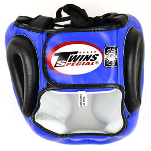 Twins Blue-Black 2-Tone Sparring Head Guard - FightstorePro