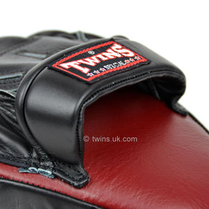 Twins PML-10 Deluxe Curved Focus Mitts Burgundy - FightstorePro