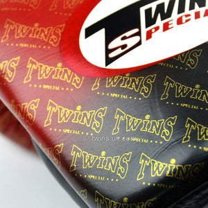 Twins Special Boxing Gloves Black-Red Fade - FightstorePro