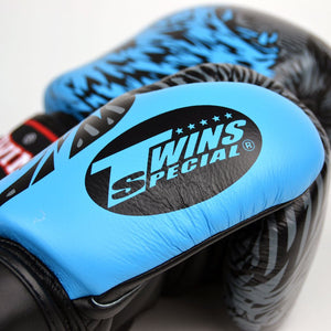 Twins Special Boxing Gloves - Sky Blue Wolf - FightstorePro