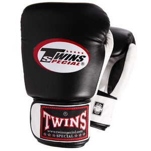 Twins Special Two Tone Boxing Gloves Black - FightstorePro