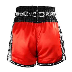 Twins TBS-SK3 Red Skull Muay Thai Shorts - FightstorePro