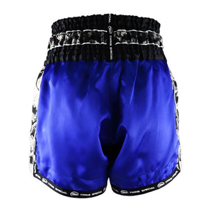 Twins TBS-SK4 Blue Skull Muay Thai Shorts - FightstorePro