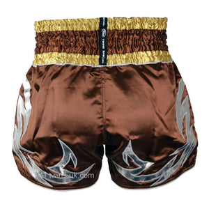 Twins TWS-010 Brown Muay Thai Shorts - FightstorePro