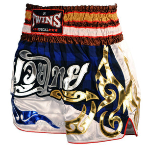 Twins TWS-852 Blue Tartan Muay Thai Shorts - FightstorePro