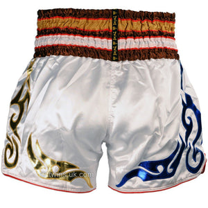 Twins TWS-852 Blue Tartan Muay Thai Shorts - FightstorePro