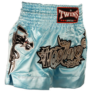 Twins TWS-867 Sky Blue Muay Thai Shorts - FightstorePro