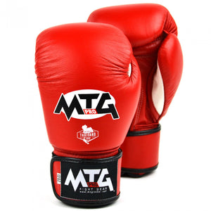 VG1 MTG Pro Red Velcro Boxing Gloves - FightstorePro